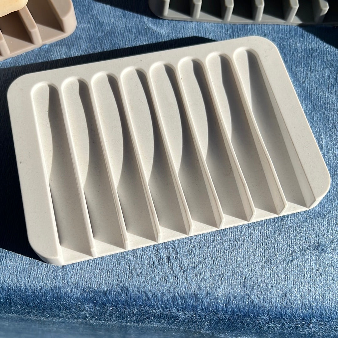 Soap dish in soft silicone